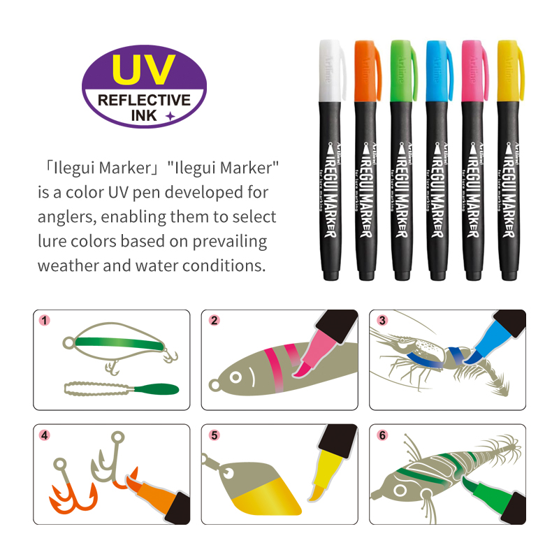 새로운 낚시 도구 UV 형광 페인트 펜, 소프트/하드  - Fishing Lure Kit 리뷰 및 가격