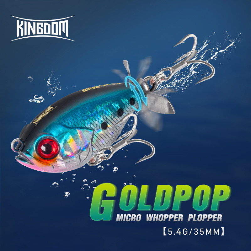 킹덤 프로펠러 탑워터 포퍼 낚시 루어 워블러, 송어 파 - Fishing Lure Popper 리뷰 및 가격
