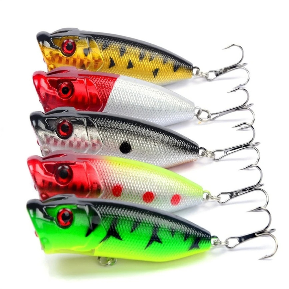 5개입 팝퍼 낚시 미끼 3D 눈 미끼 탑워터 크랭크베이 - Fishing Lure Popper 리뷰 및 가격