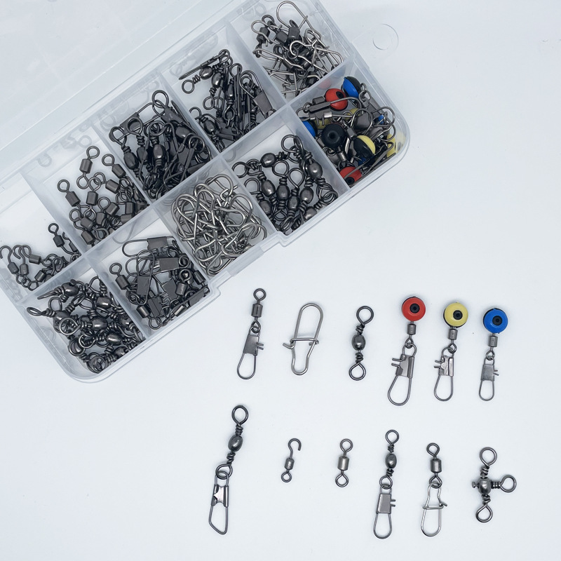 115개 낚시 스위블 커넥터 키트(박스 포함) - 볼  - Fishing Lure Kit 리뷰 및 가격