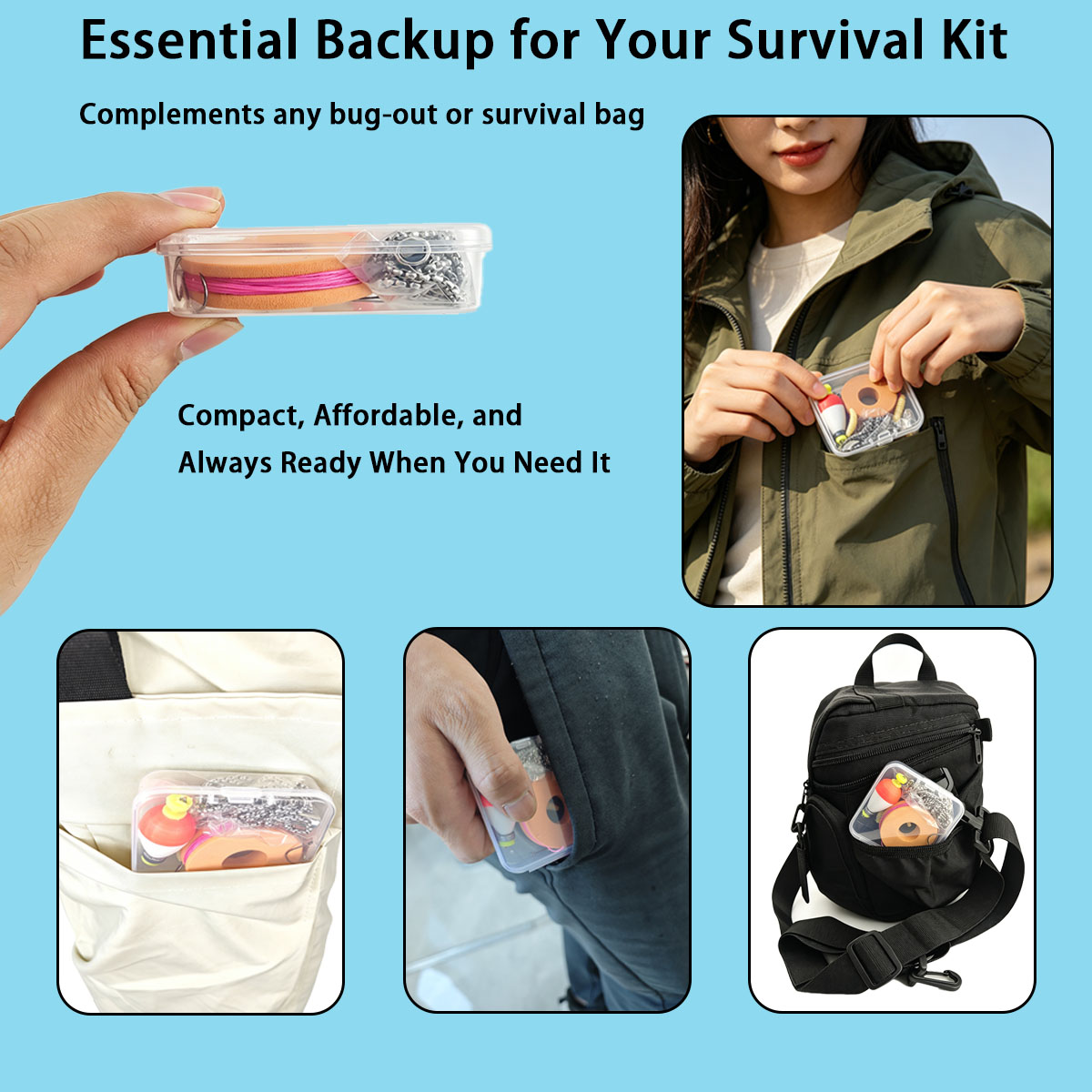 휴대용 비상 낚시 장비 세트, 휴대용 야외 비상 낚시  - Fishing Lure Kit 리뷰 및 가격