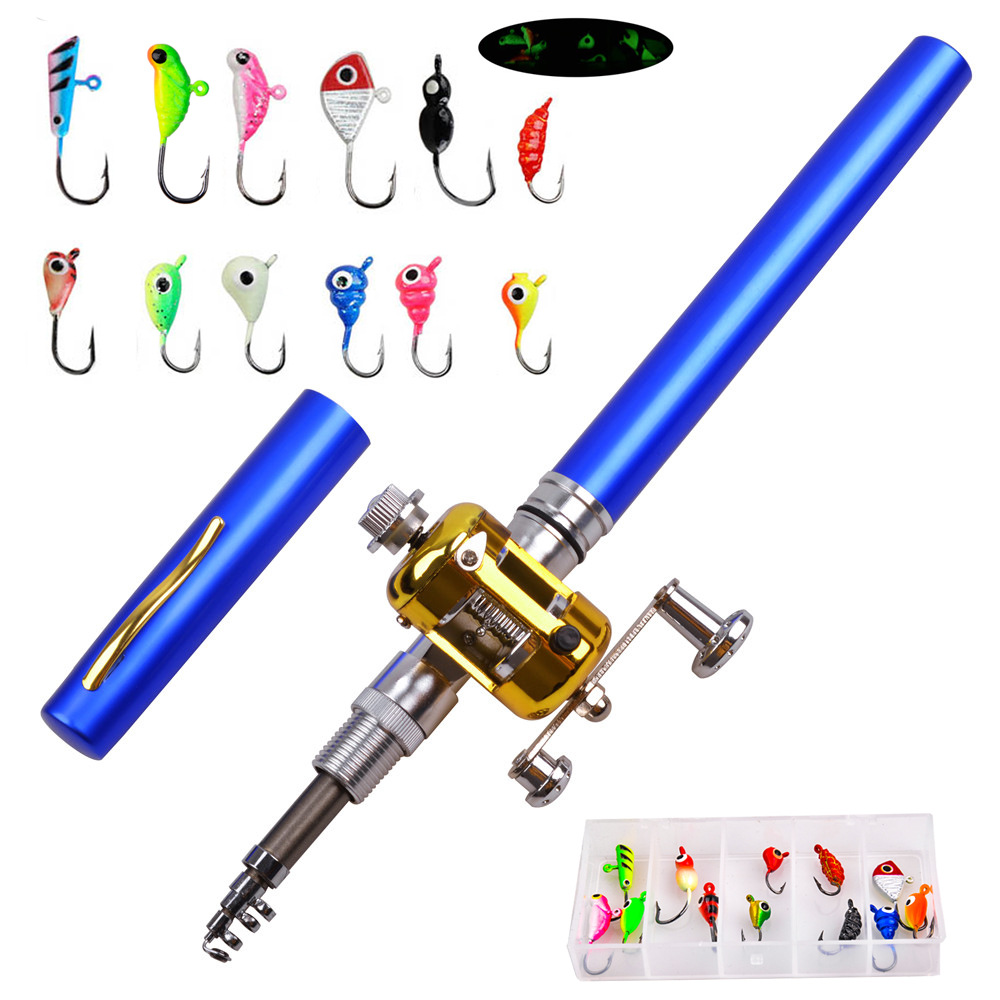미니 얼음 낚싯대 콤보, 휴대용 포켓 얼음 낚싯대, 텔 - Fishing Lure Jig 리뷰 및 가격